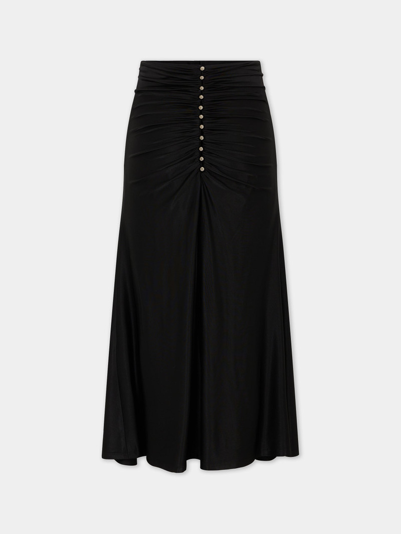 rabanne LONG BLACK SKIRT IN JERSEY outlook