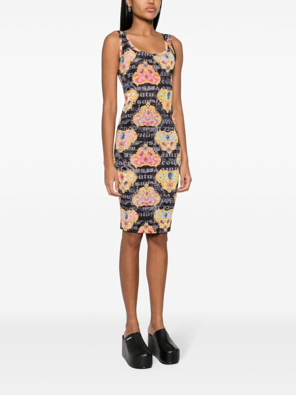 Heart-Couture-print jersey dress - 3