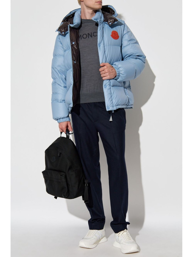 Moncler logo-print wool jumper outlook