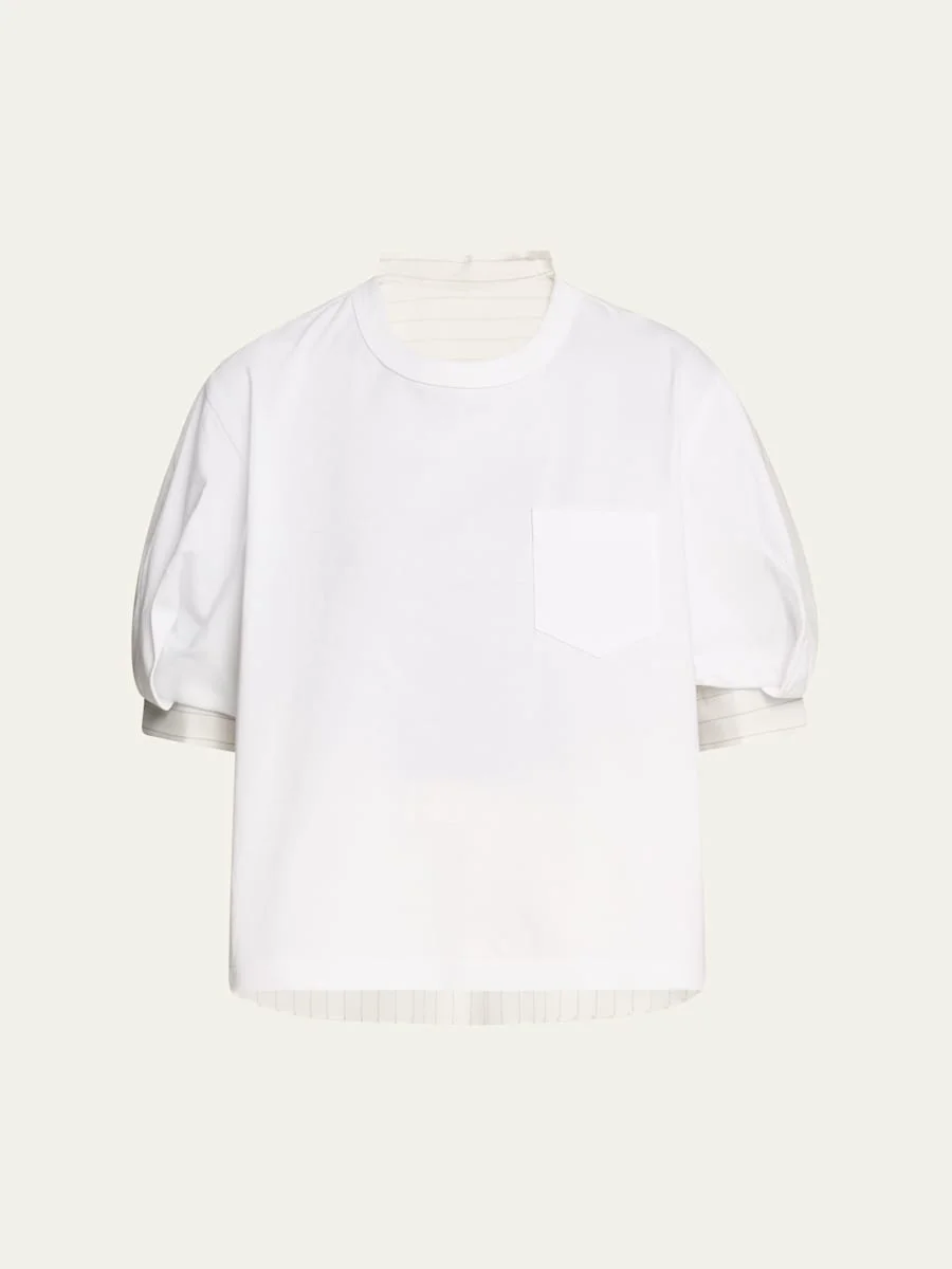 Hybrid Pinstripe Back Jersey Front T-Shirt - 1