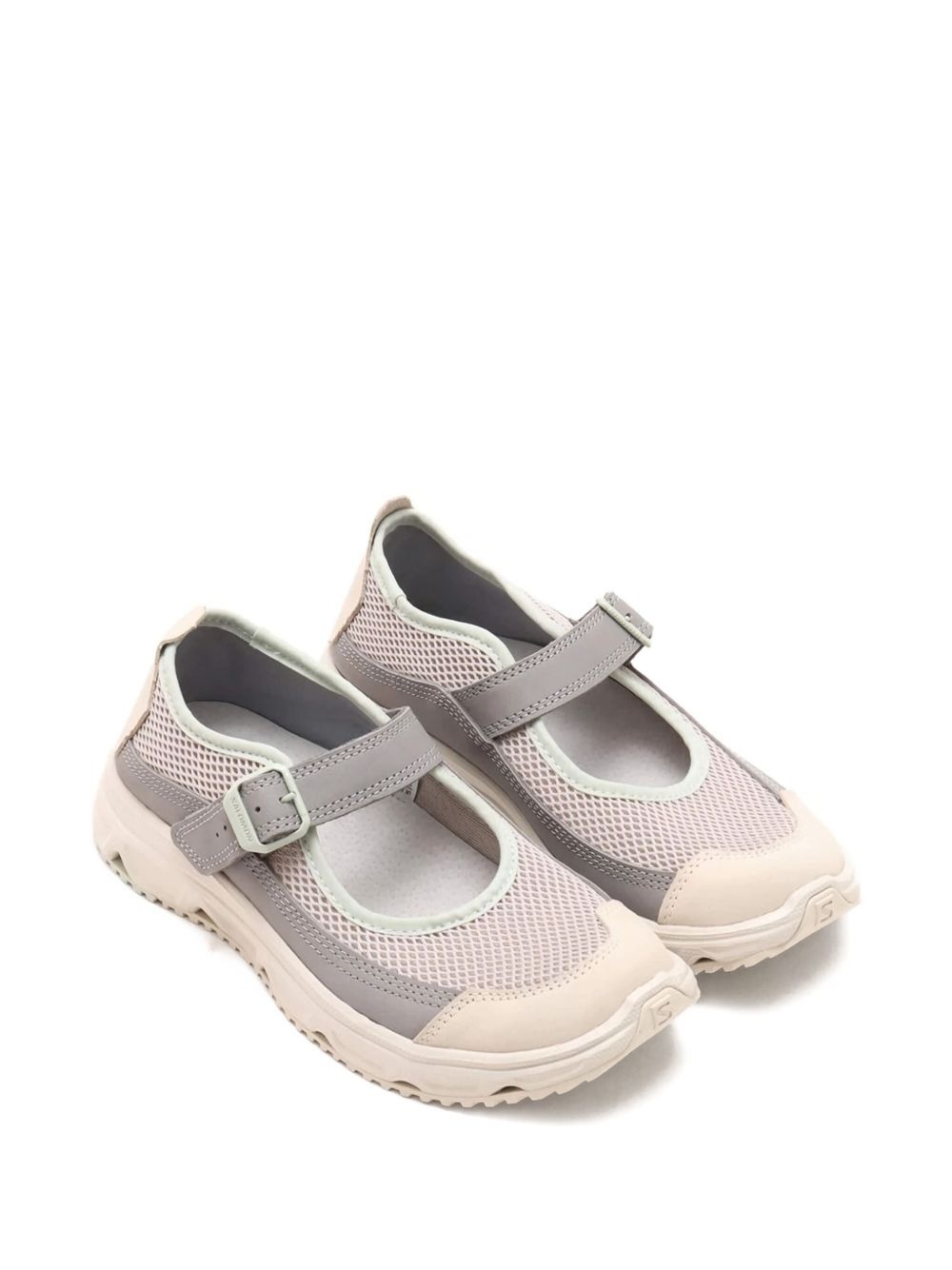buckle-strap mesh trainers - 2
