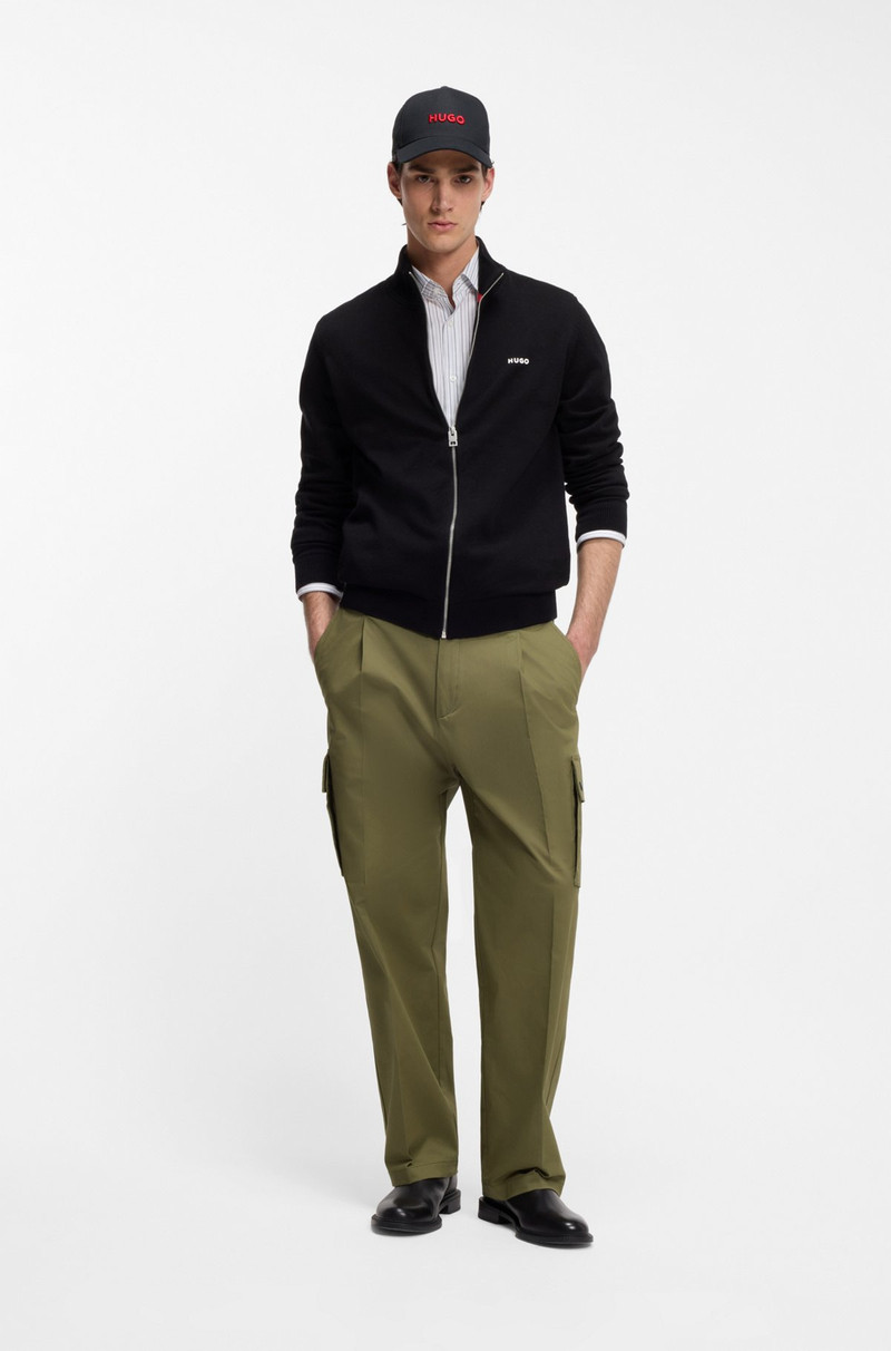 HUGO RELAXED-FIT TROUSERS WITH CARGO STYLING outlook