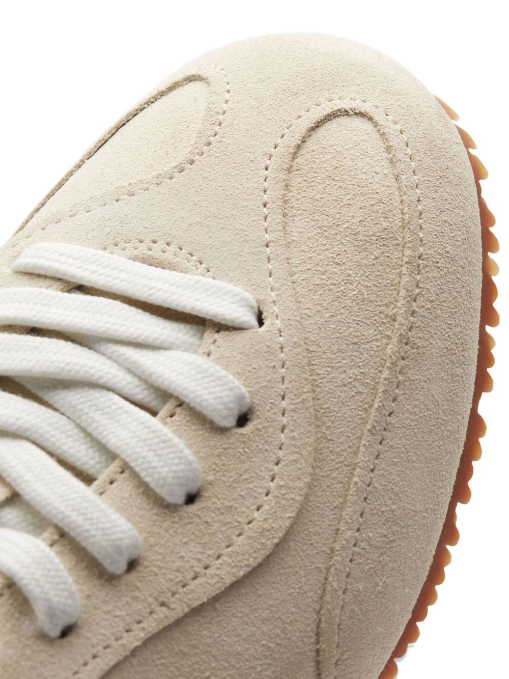 suede lace-up sneakers - 4