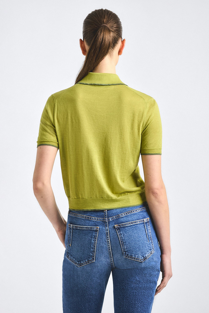 DORELLA SHORT SLEEVE POLO SWEATER 5