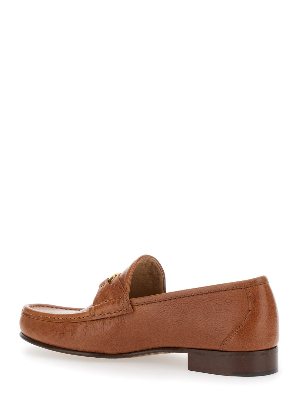 Valentino Garavani Men Brown Loafers With Vlogo Signature Detail In Leather Man - 3