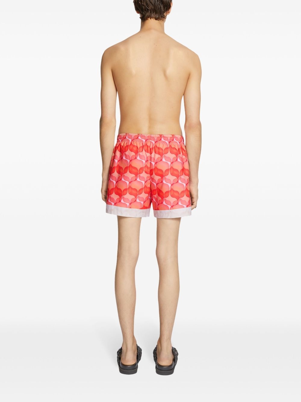 geometric-print swim shorts - 5