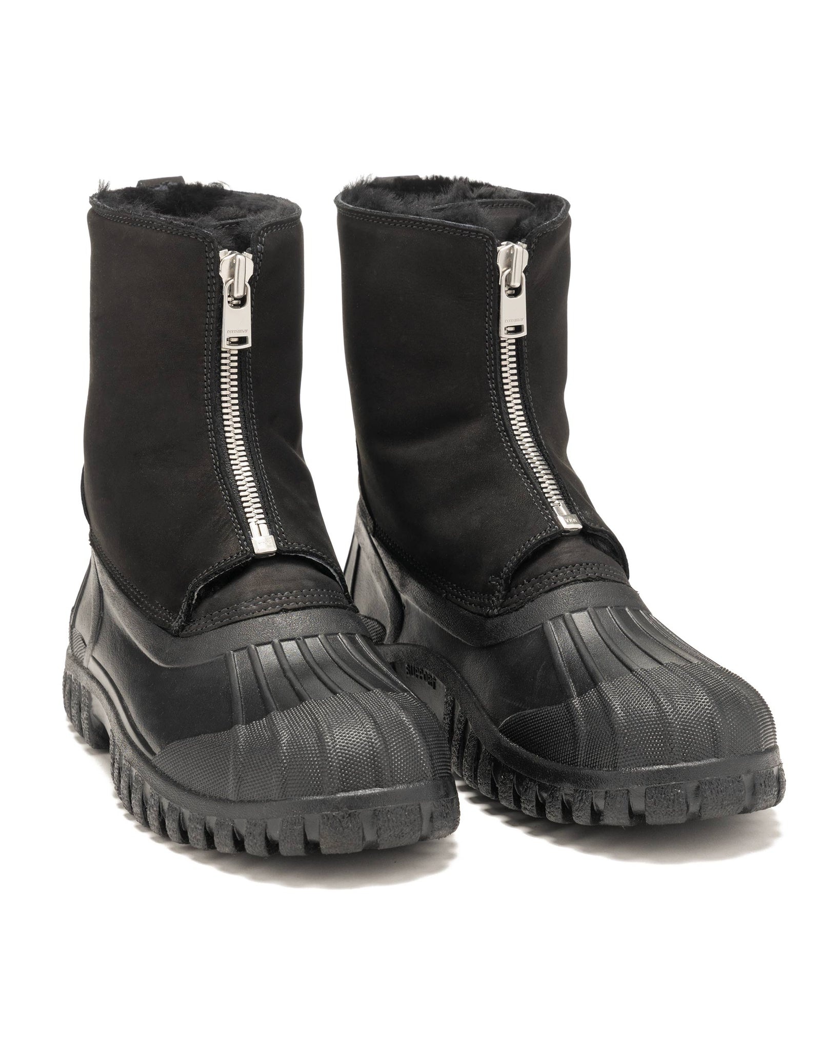 nonnative Worker Zip Mouton Duck Boots Cow Leather With