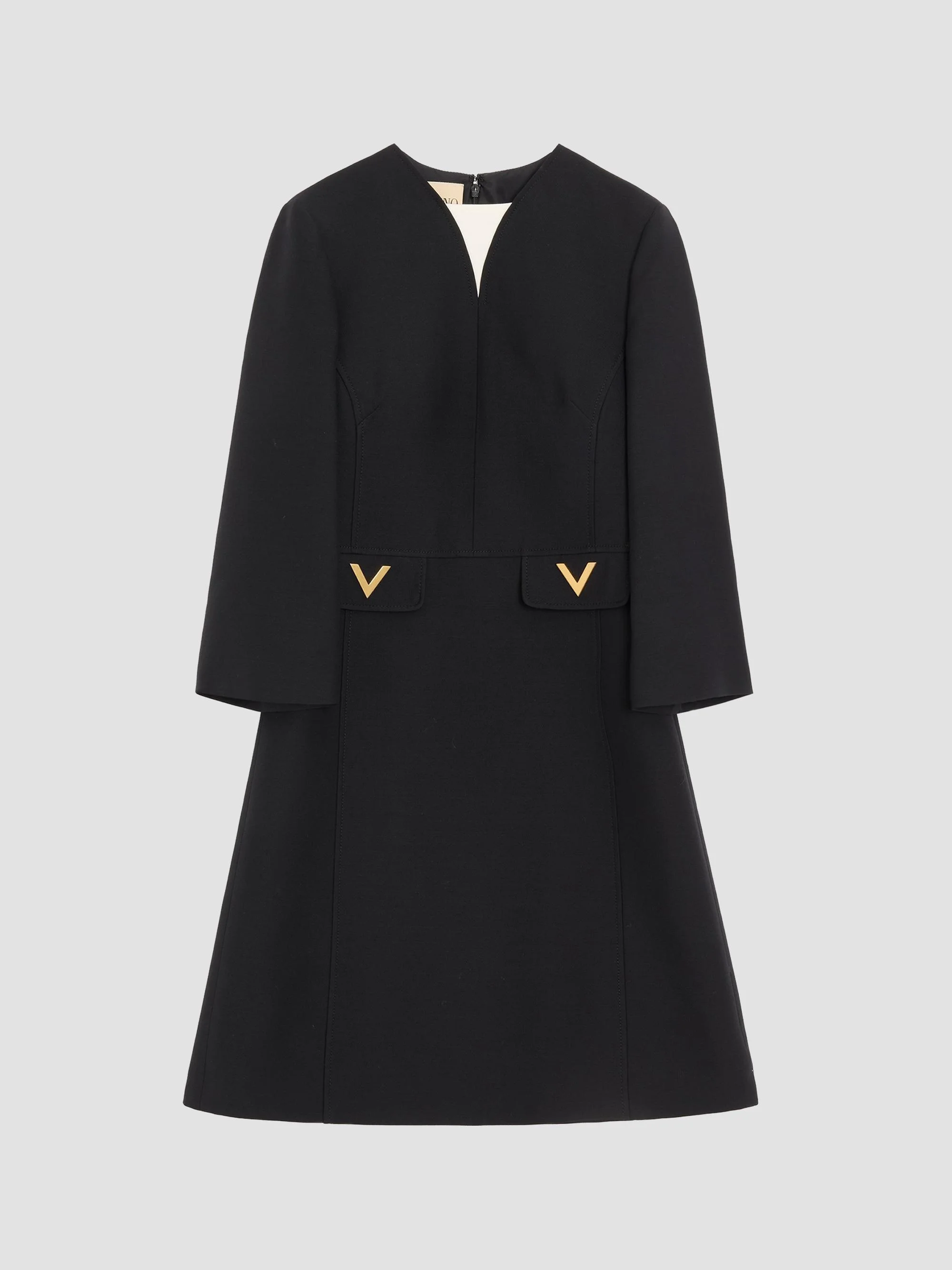 Women's Crepe Couture Midi Dress - Black - 1