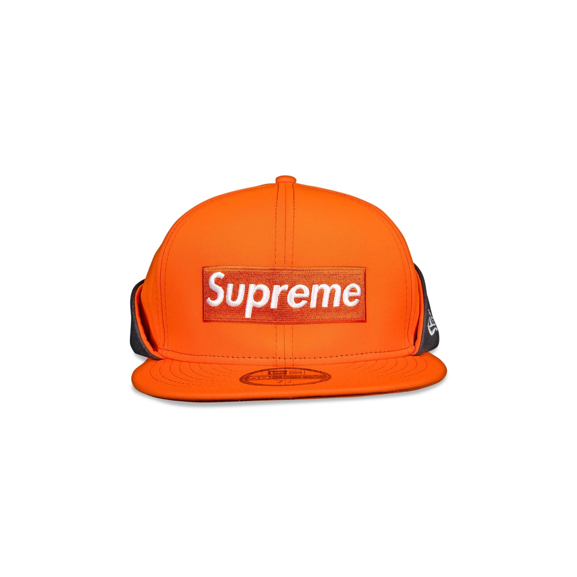 Supreme x WINDSTOPPER Earflap Box Logo New Era 'Orange' - 1