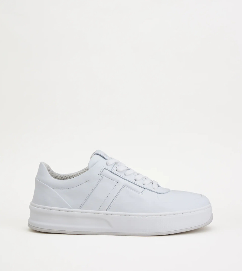 SNEAKERS IN LEATHER - WHITE 1