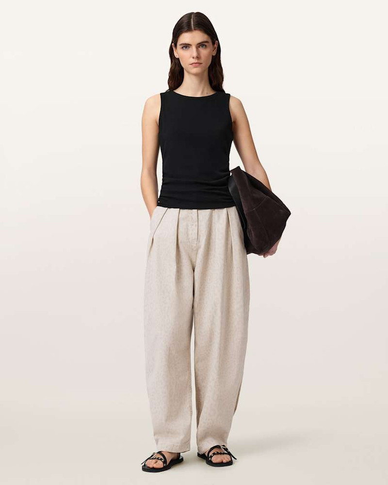 ALLSAINTS BECCA BARREL LEG DENIM CAMO PANTS outlook