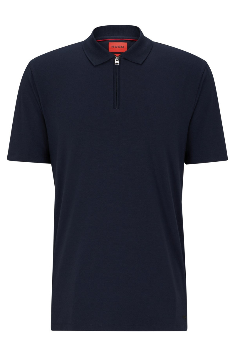 COTTON-BLEND POLO SHIRT 와 ZIP PLACKET - 1