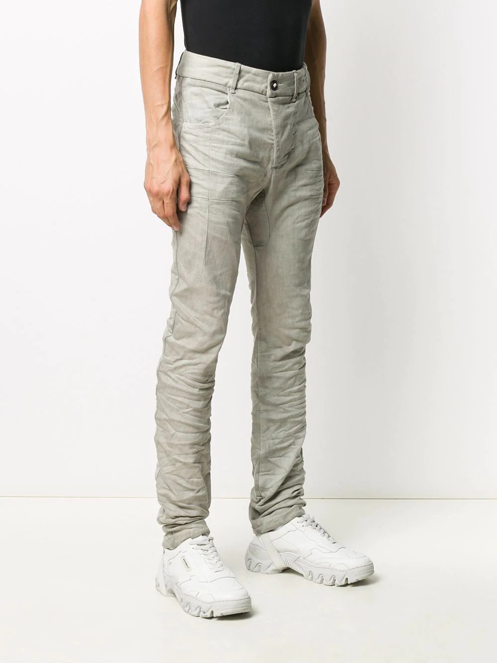 crinkled skinny trousers - 3