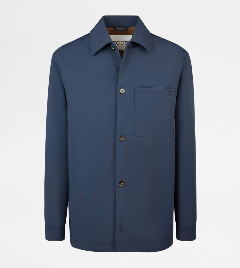 SHIRT JACKET IN TECHNICAL FABRIC - BLUE 1