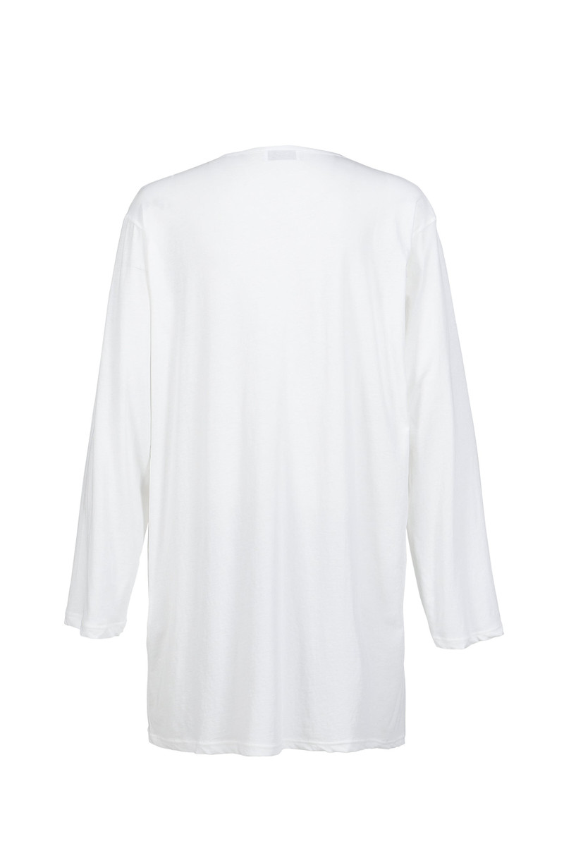 Yohji Yamamoto L/S MESSAGE PRINT T-SHIRT / WHT outlook