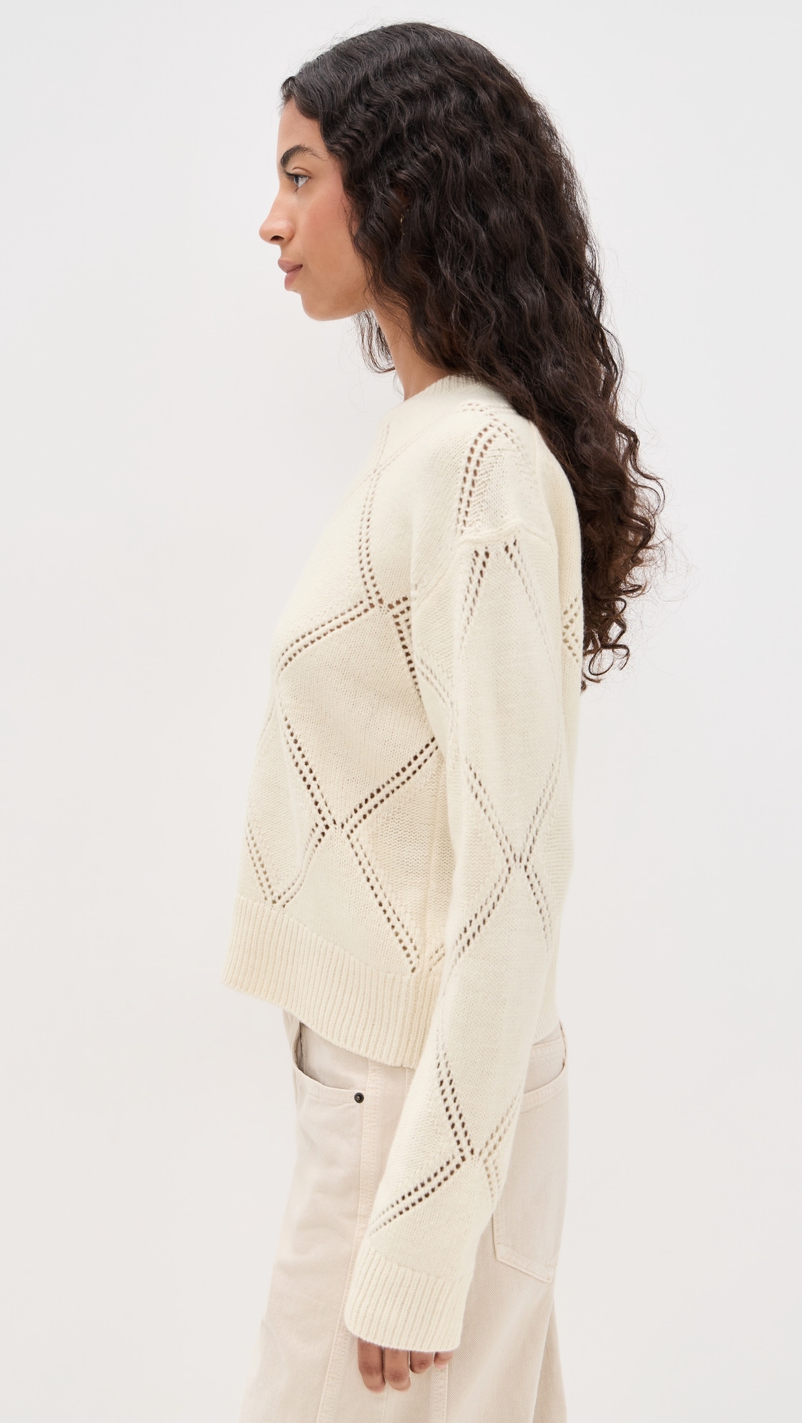 Textured Argyle Sweater - 3