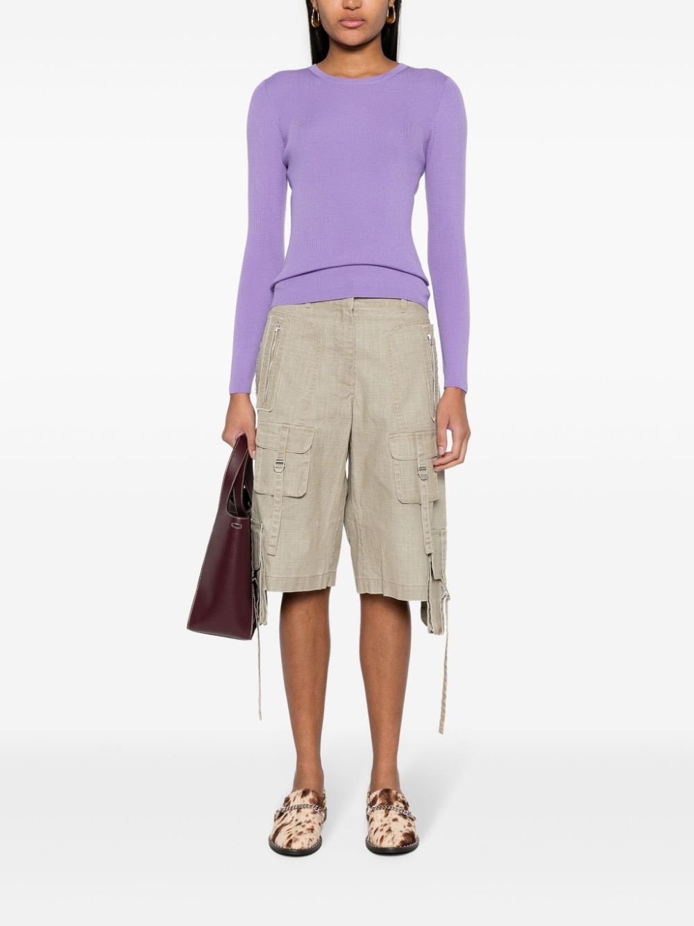 round-neck wool jumper - 2