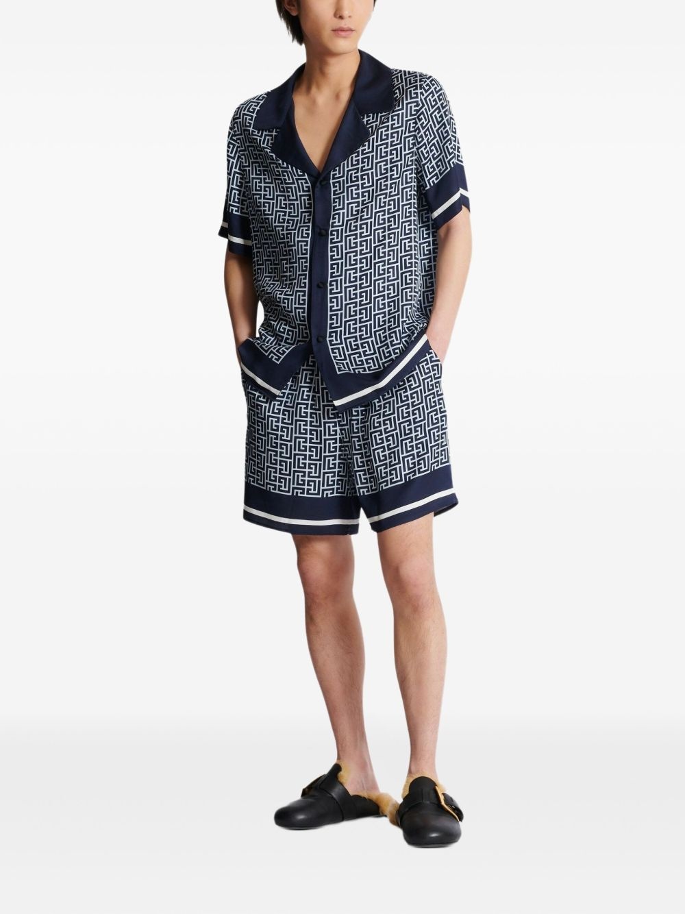 monogram-pattern shirt - 2