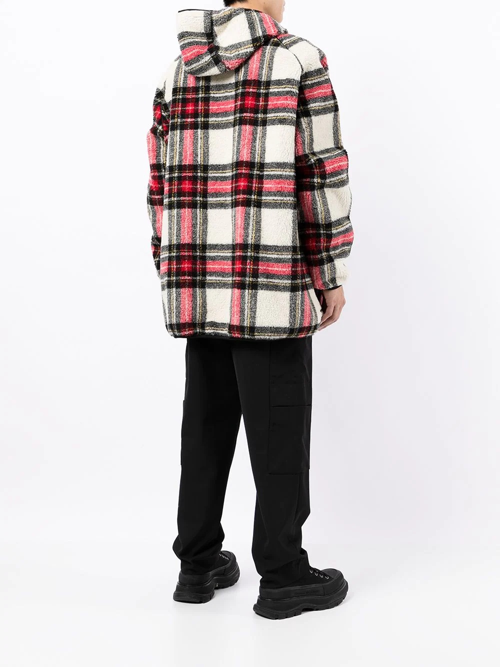 zip-front plaid shirt jacket - 4