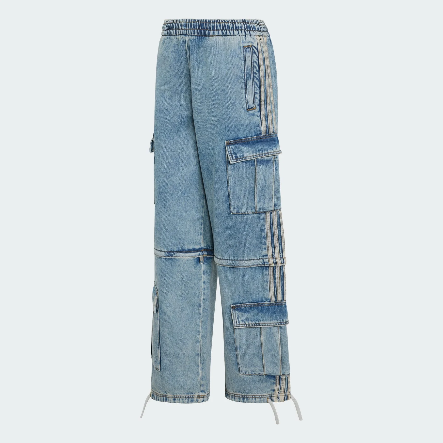 MID-RISE 2-IN-1 DENIM PANTS - 1
