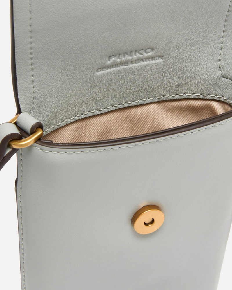 LEATHER SMARTPHONE CASE WITH SHOULDER STRAP AND LOGO 4