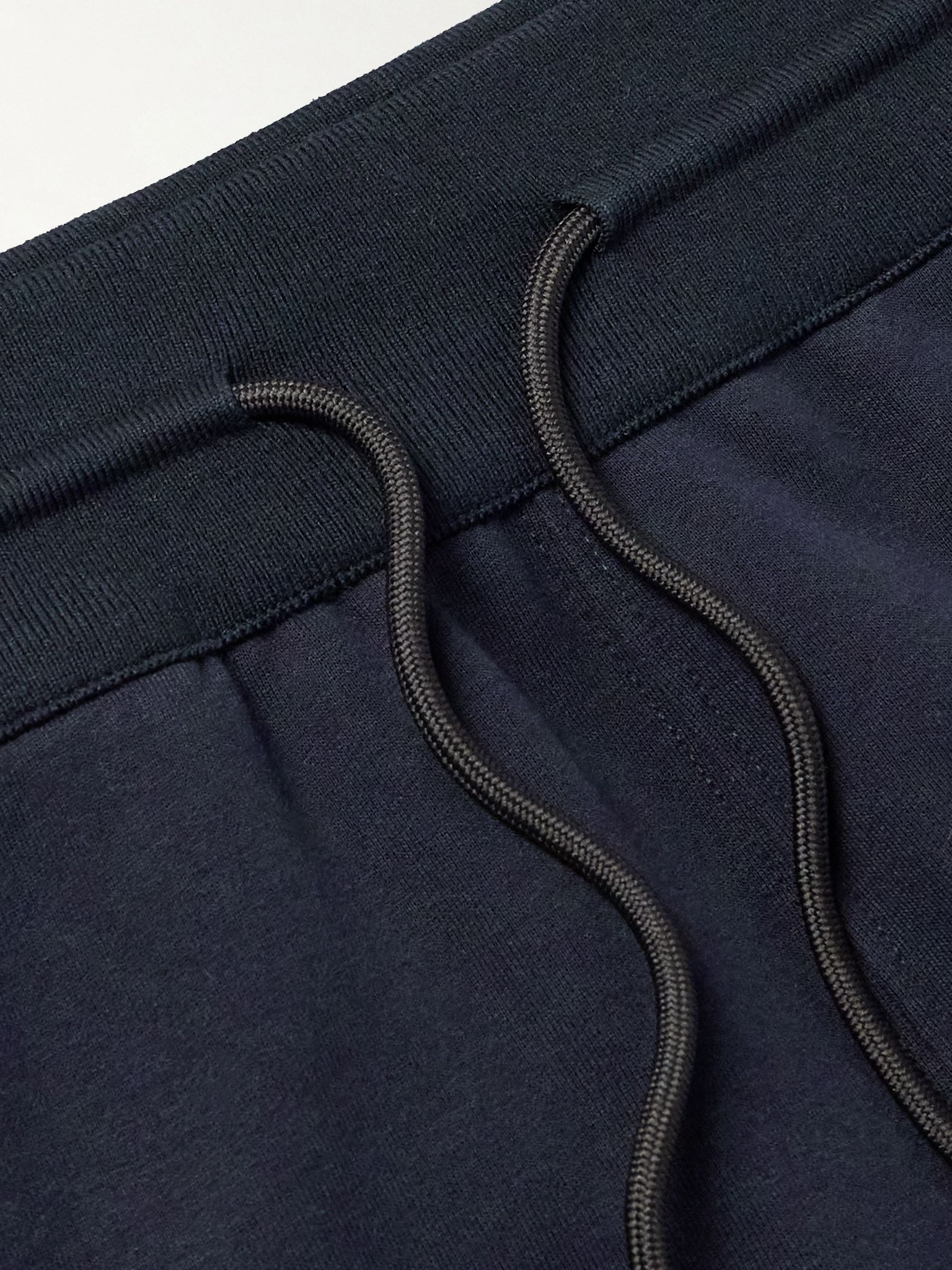 Vogel Tapered Cotton and Cashmere-Blend Jersey Sweatpants Navy - 5