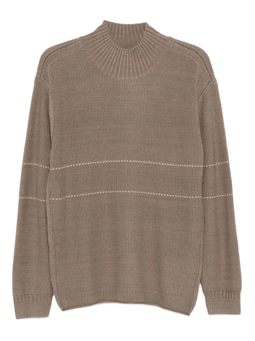 high-neck striped sweater - 1