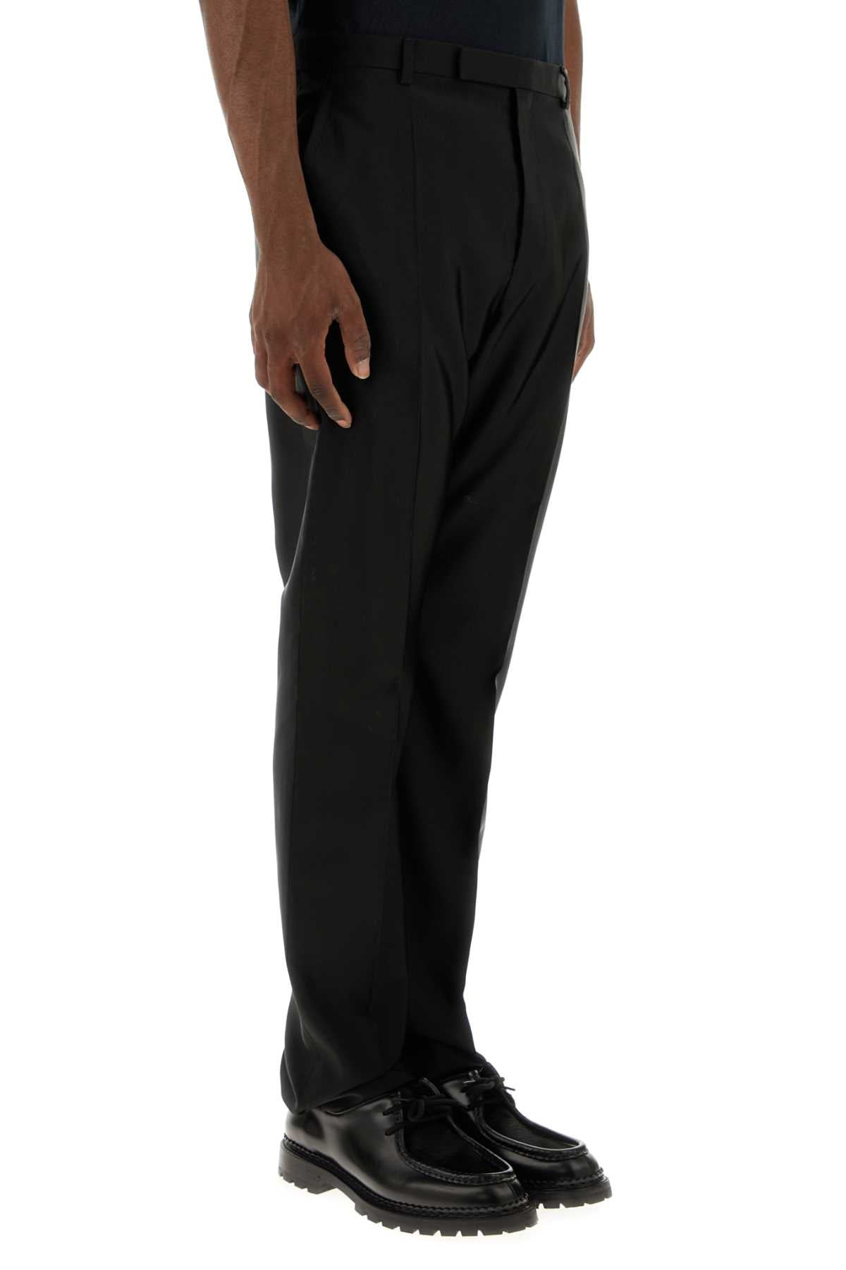 Saint Laurent Men Black Faille Pant - 3