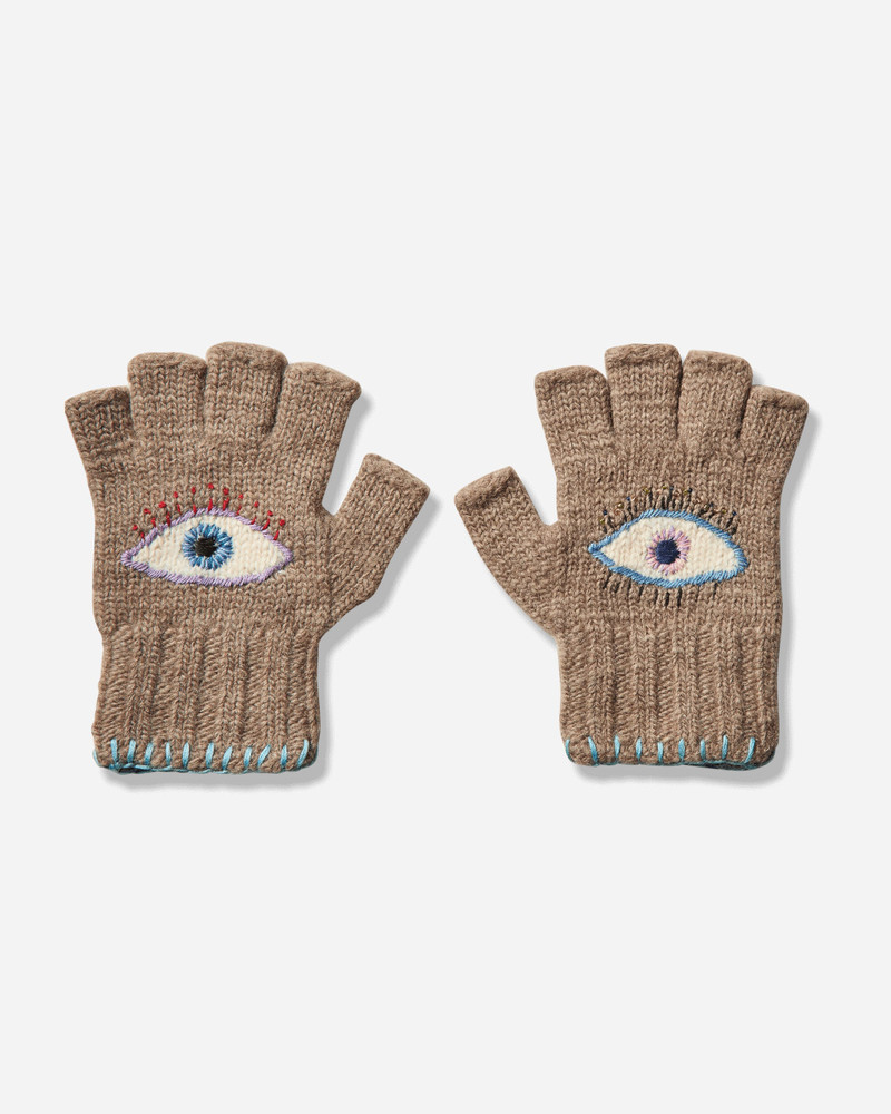 Kapital Wool Folktale Gloves (Speakeasy) Gray / Beige outlook