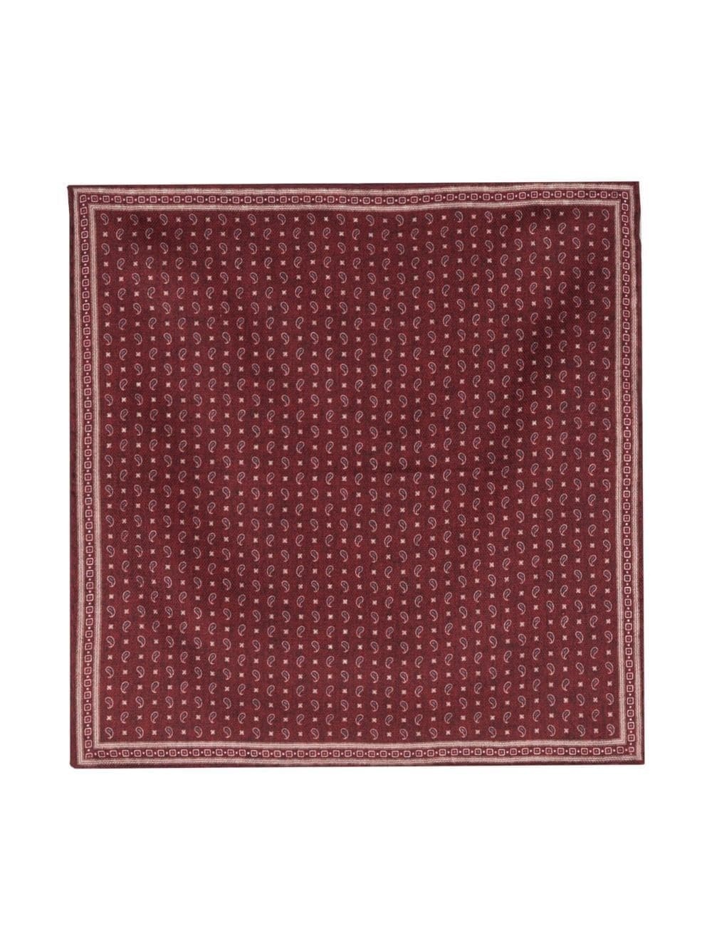 reversible silk square pocket - 1