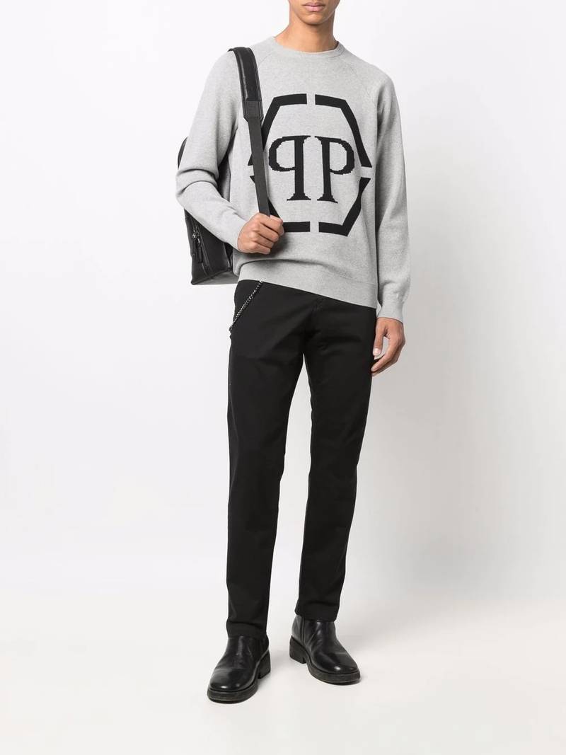 PHILIPP PLEIN logo-print sweatshirt outlook