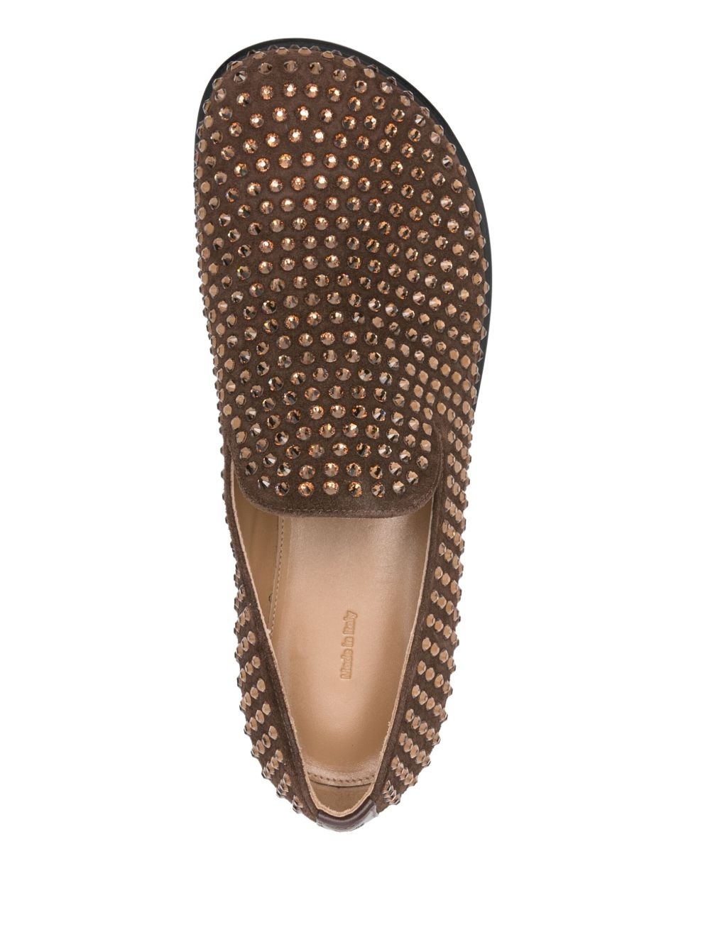 crystal-embellished loafers - 4