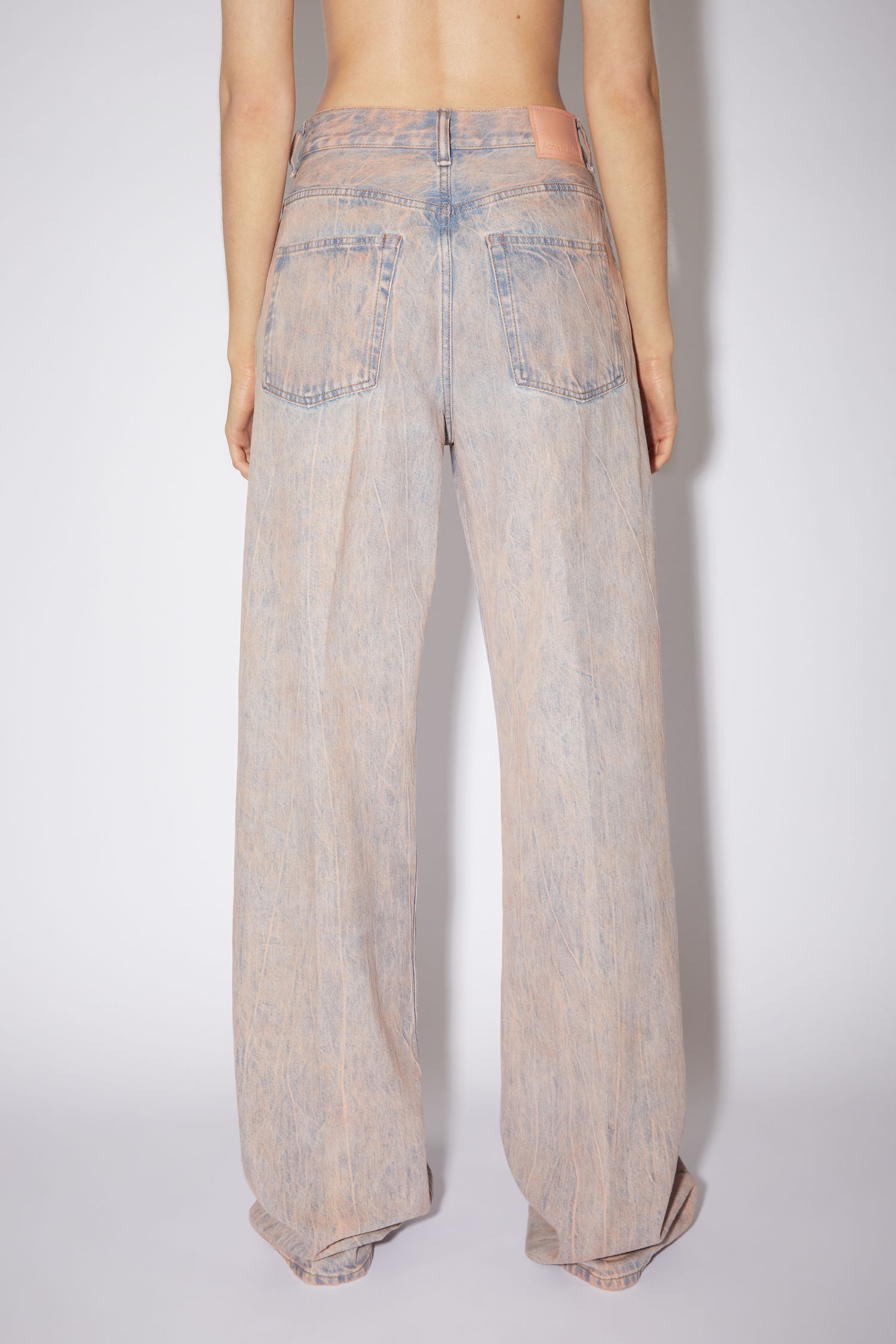 Loose bootcut jeans - Light blue/pink - 3