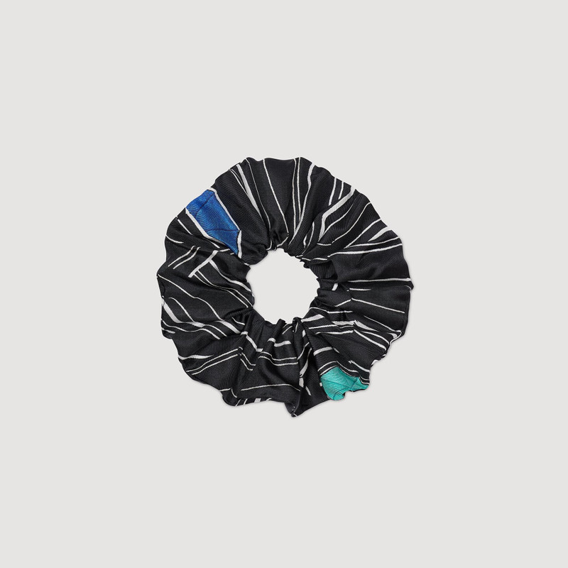 STRIPED SILK SCRUNCHIE 1
