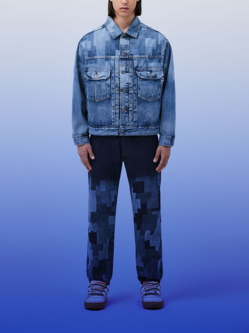 x Levi's logo-print straight-leg jeans - 3