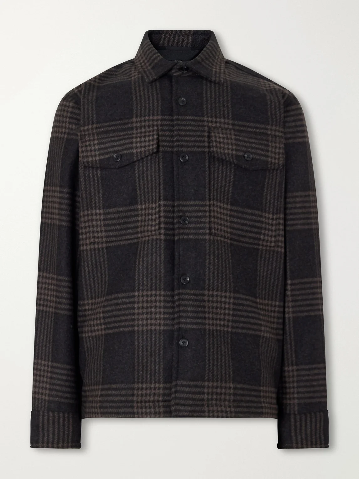 Austin Prince of Wales Wool-Blend Overshirt - 1