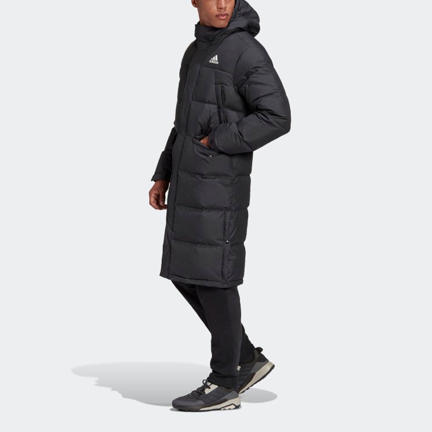 adidas 3-Stripes Long Down Parka 'Black' GK0664 - 5