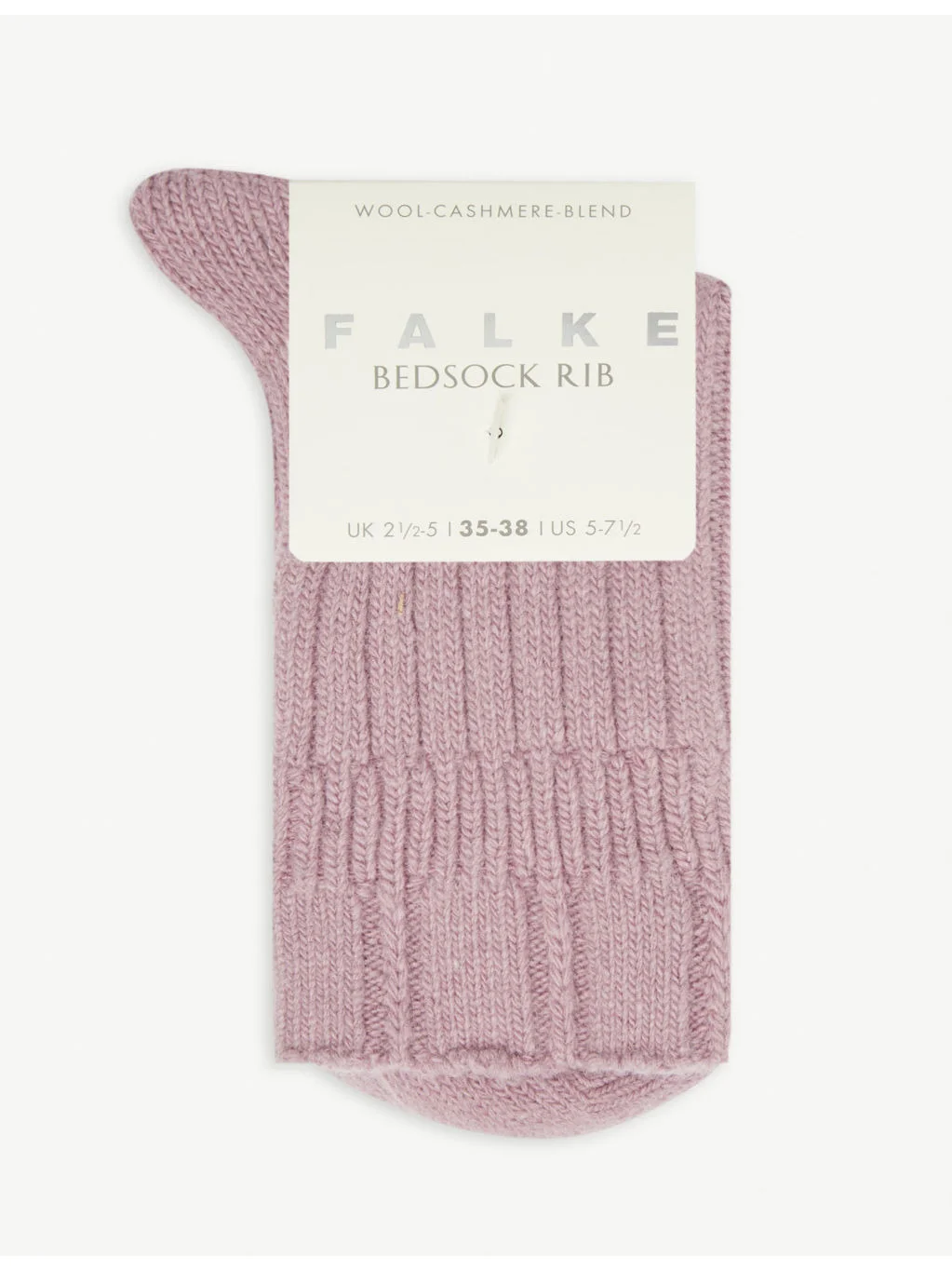 Bedsock ribbed knitted wool-blend socks - 1