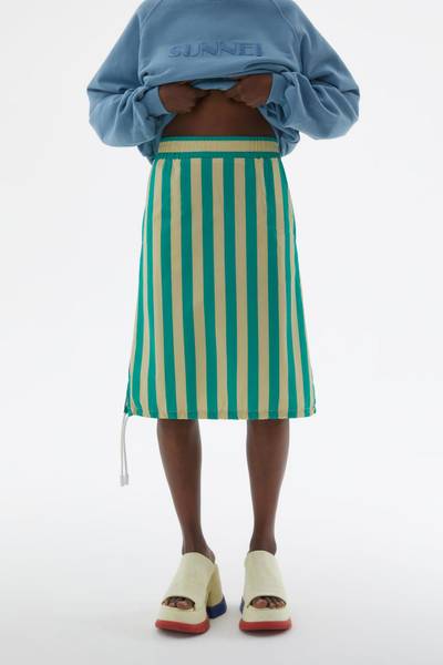 SUNNEI ELASTIC SKIRT WITH GREEN & YELLOW STRIPES outlook