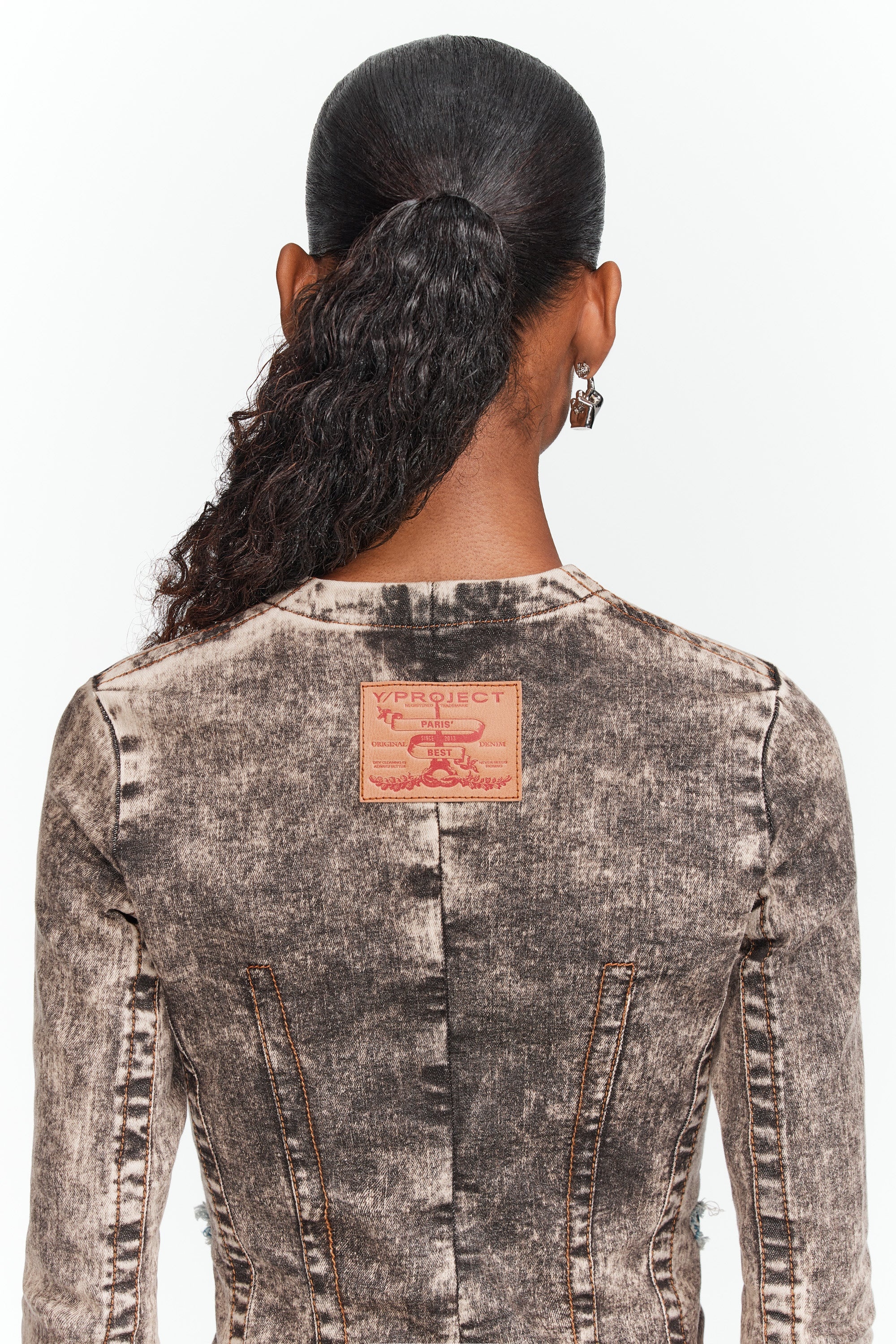 Paris' Best Patch Slim Denim Jacket - 6