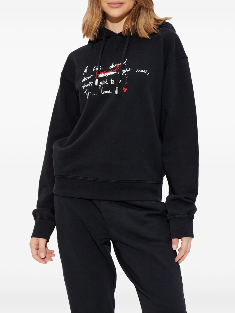 logo-print hoodie - 3