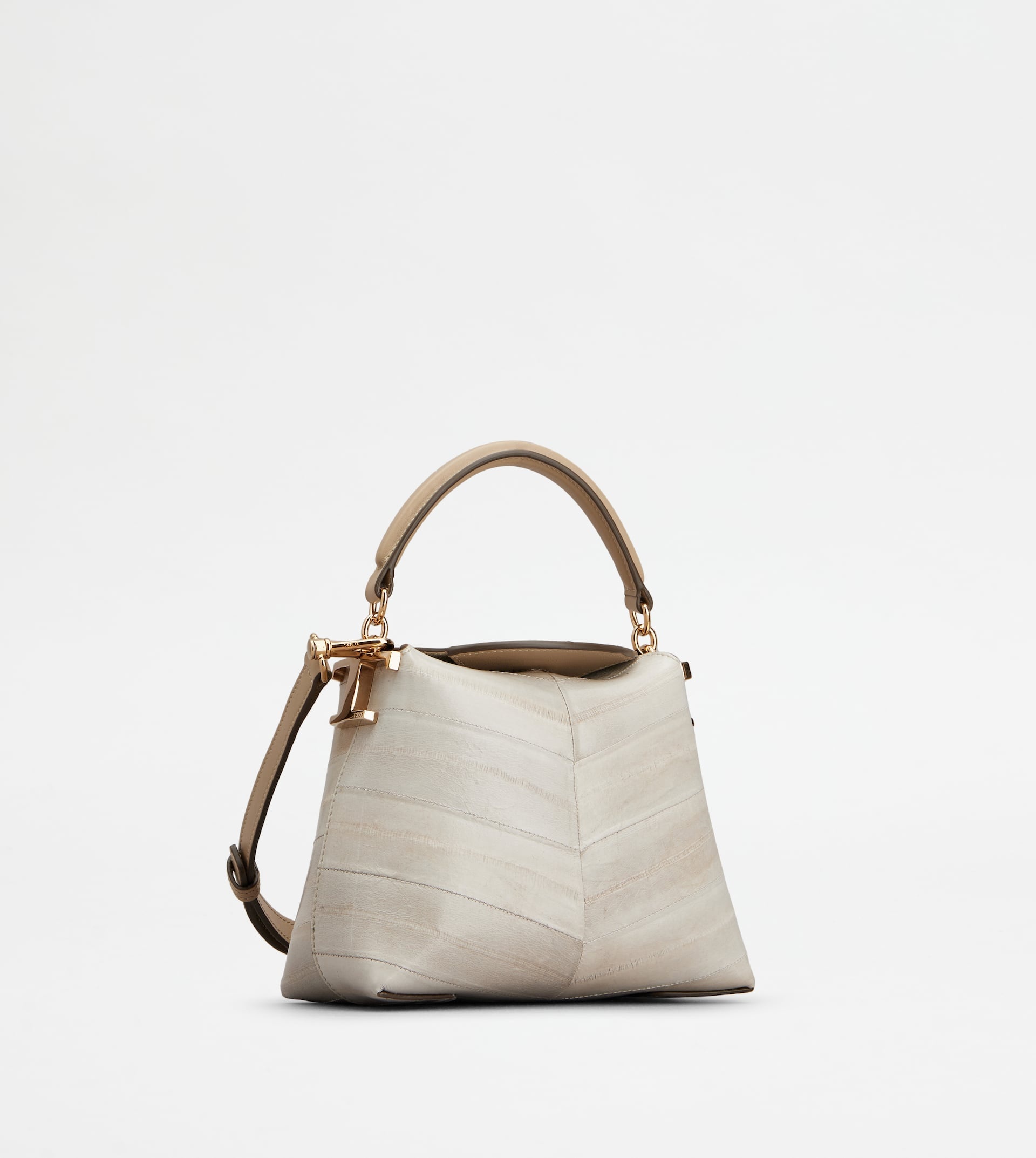 MESSENGER TOTE BAG TOD'S T CASE IN EEL LEATHER MICRO - BEIGE - 4
