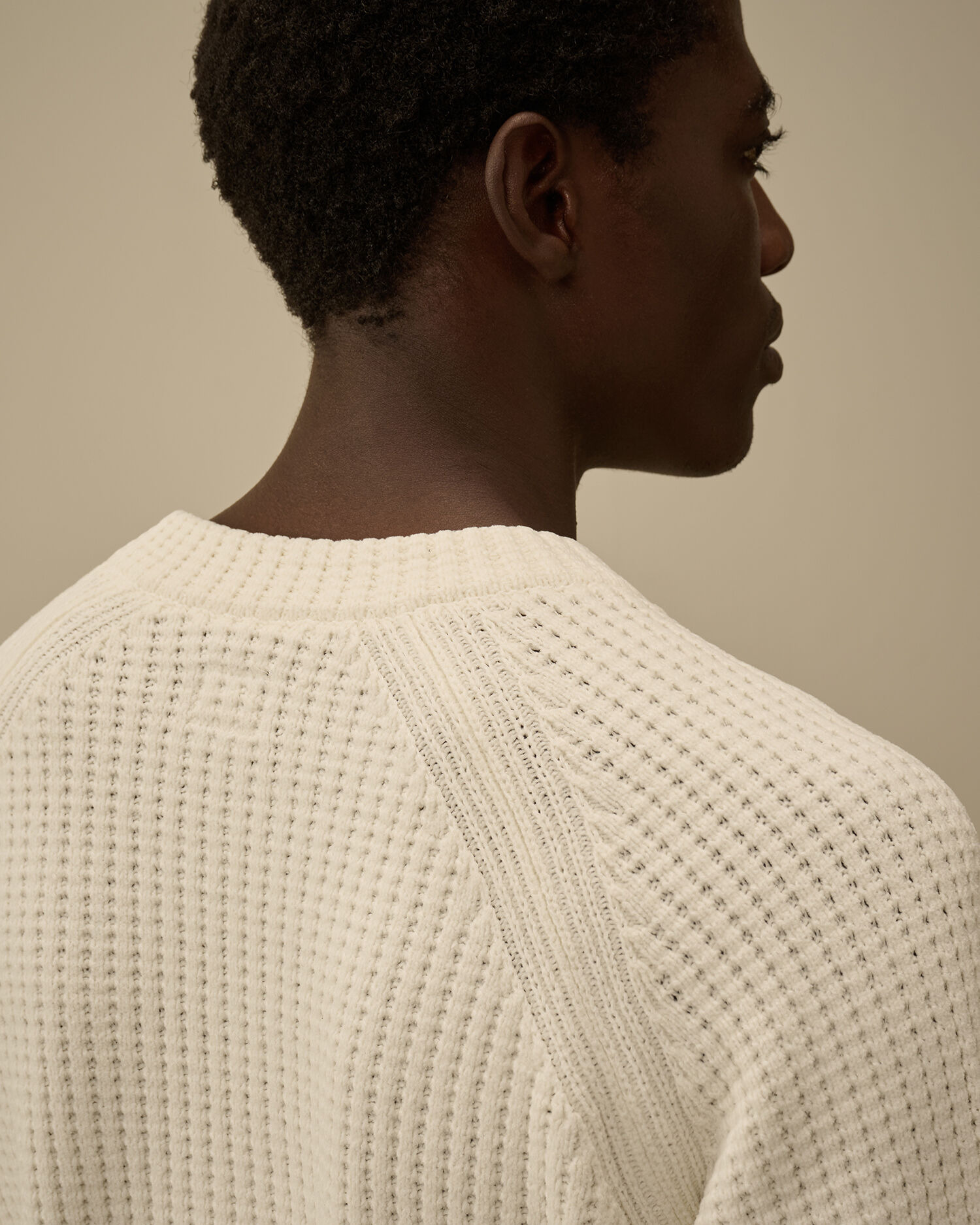 Cotton Chenille Crewneck Lens Sweater - 6
