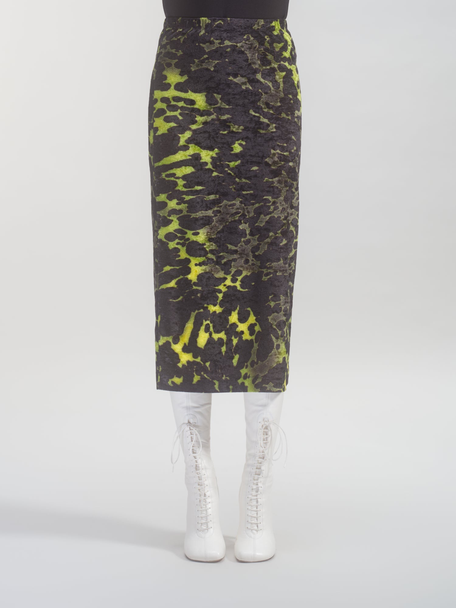 PRINTED VELVET SKIRT - 2