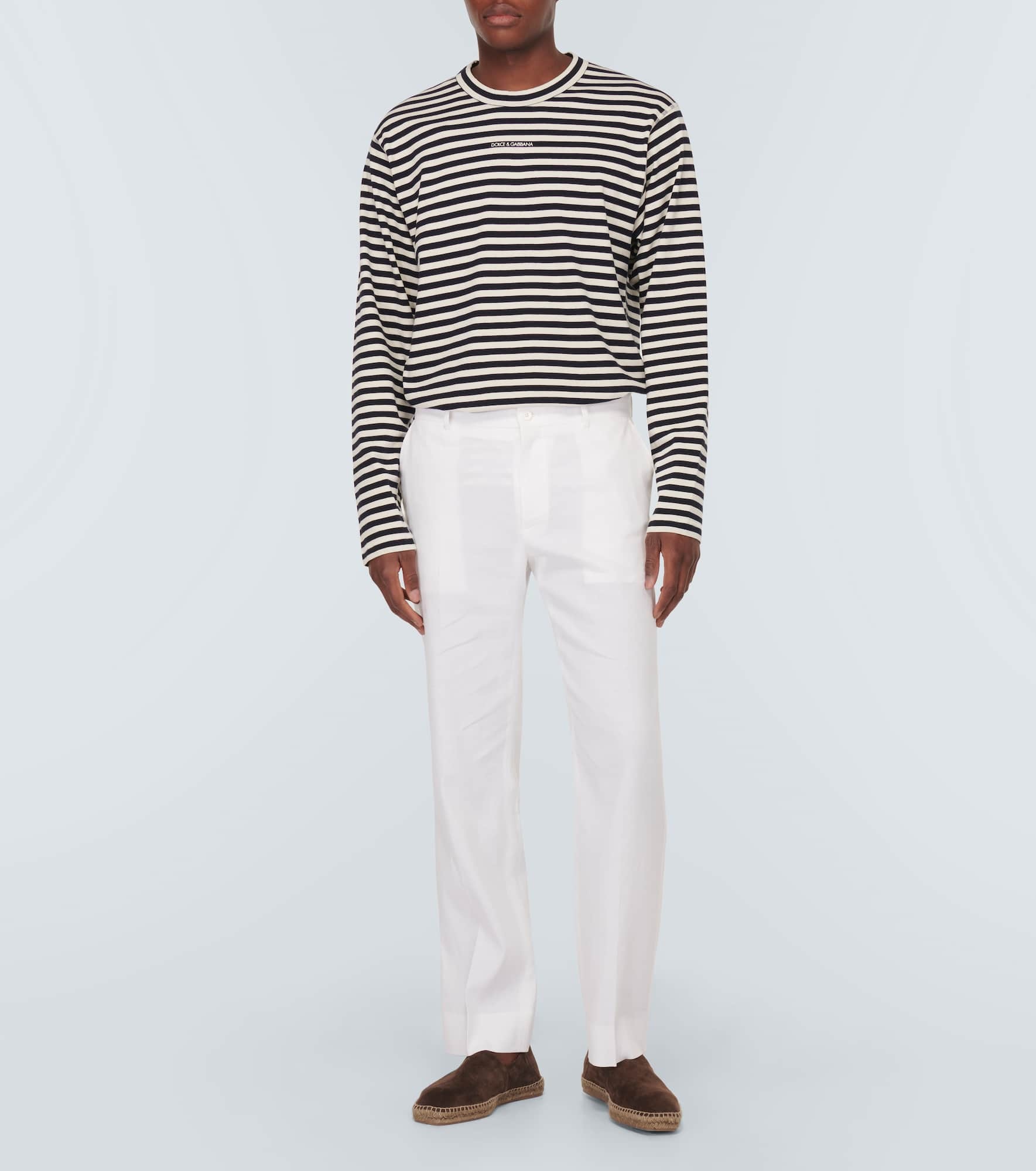 Linen-blend straight pants - 2