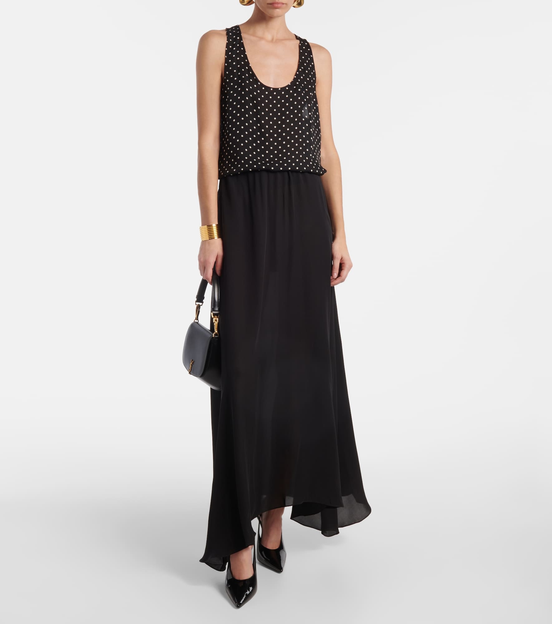Flared silk maxi skirt - 2