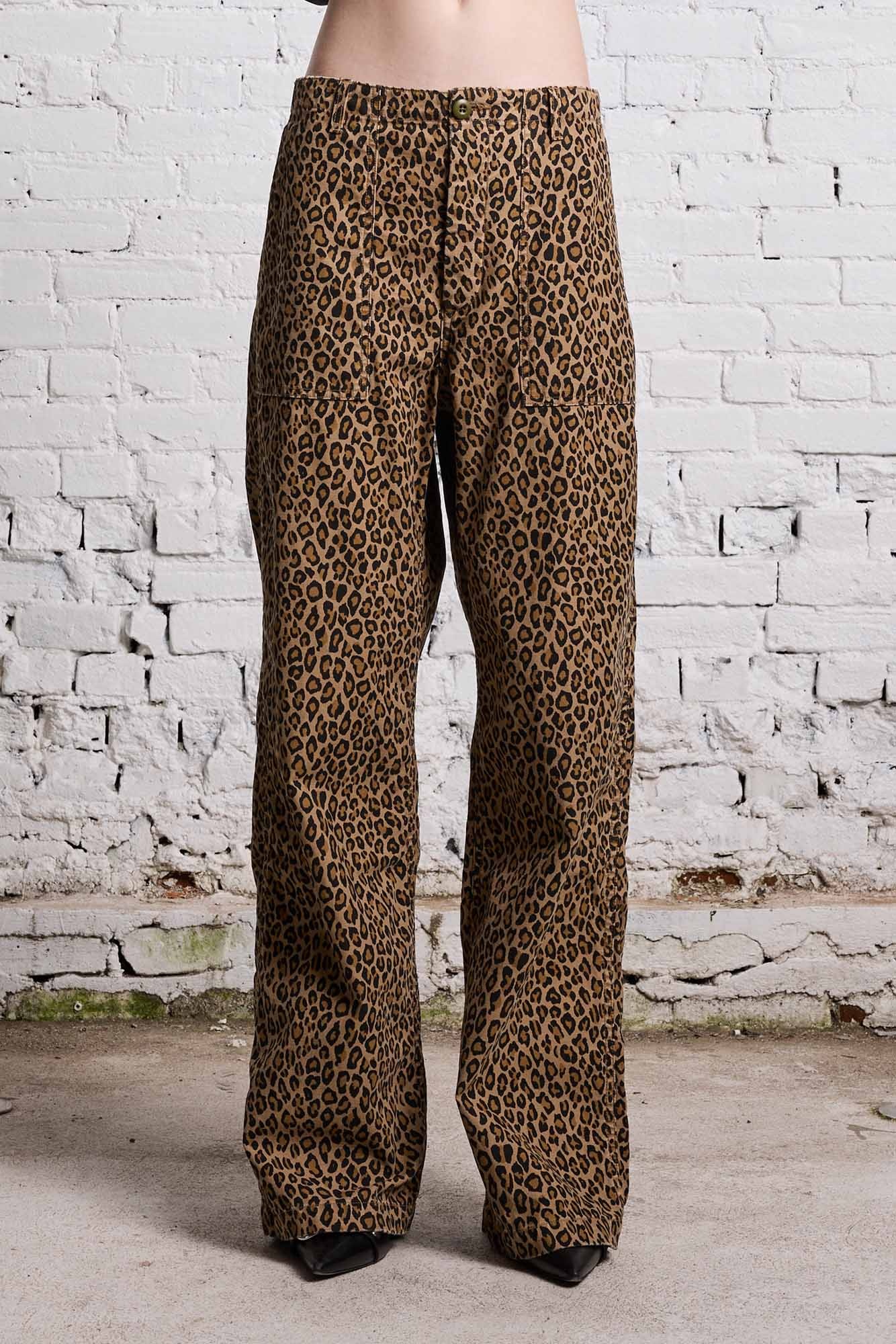 WIDE LEG UTILITY PANT - LEOPARD - 4