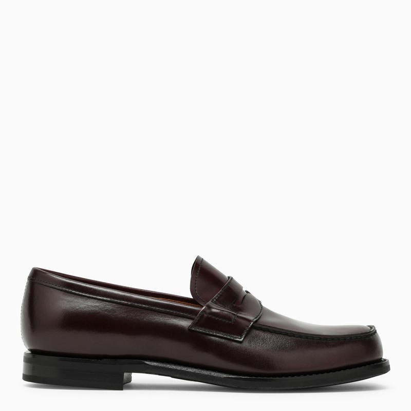 Bordeaux leather loafer - 1