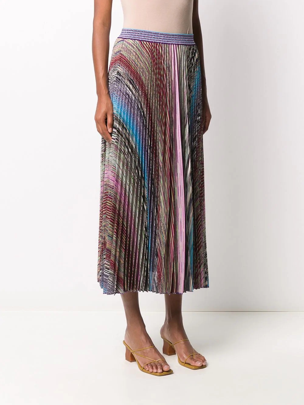 rainbow pleated skirt  - 3