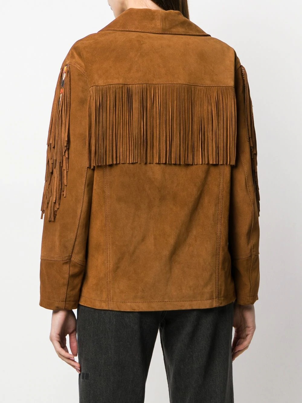 fringed band detail jacket - 4